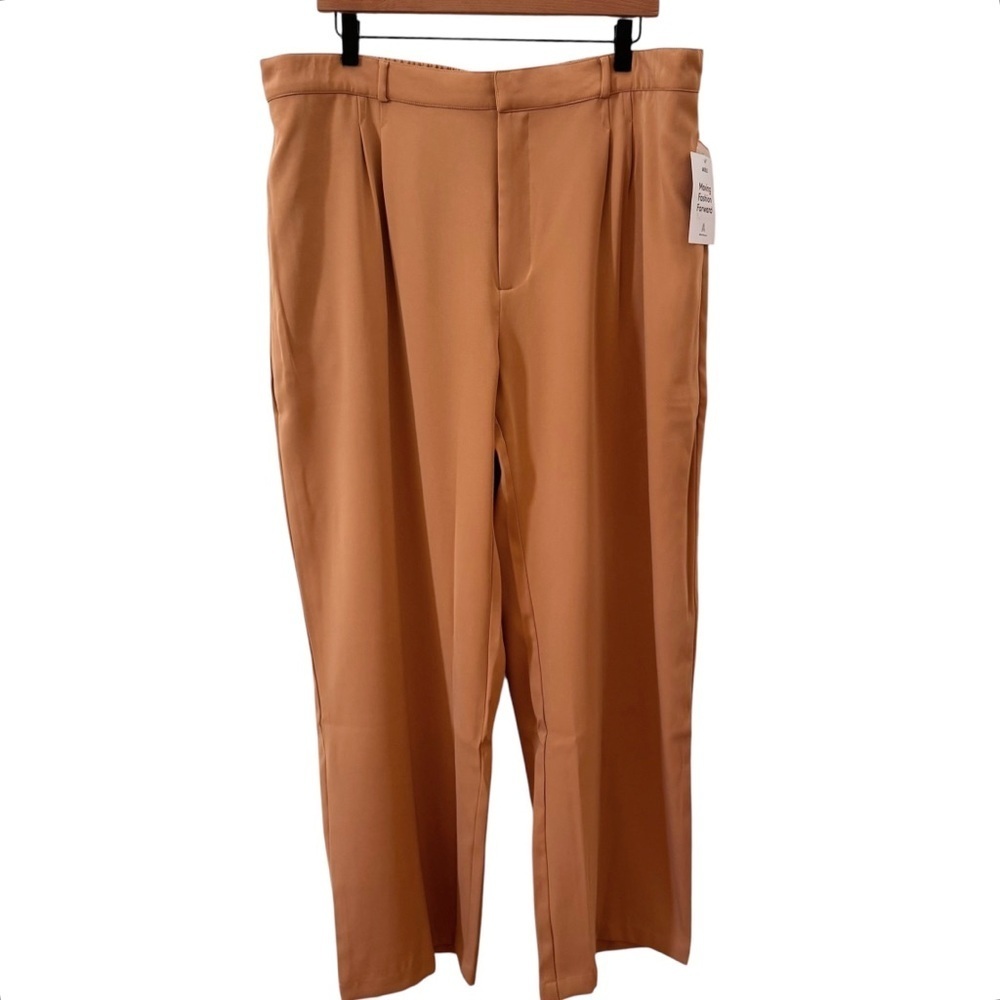 NWT ABLE Claire Crepe Wide Leg Pant in "Camel" Tan Size 12 - Picture 2 of 15